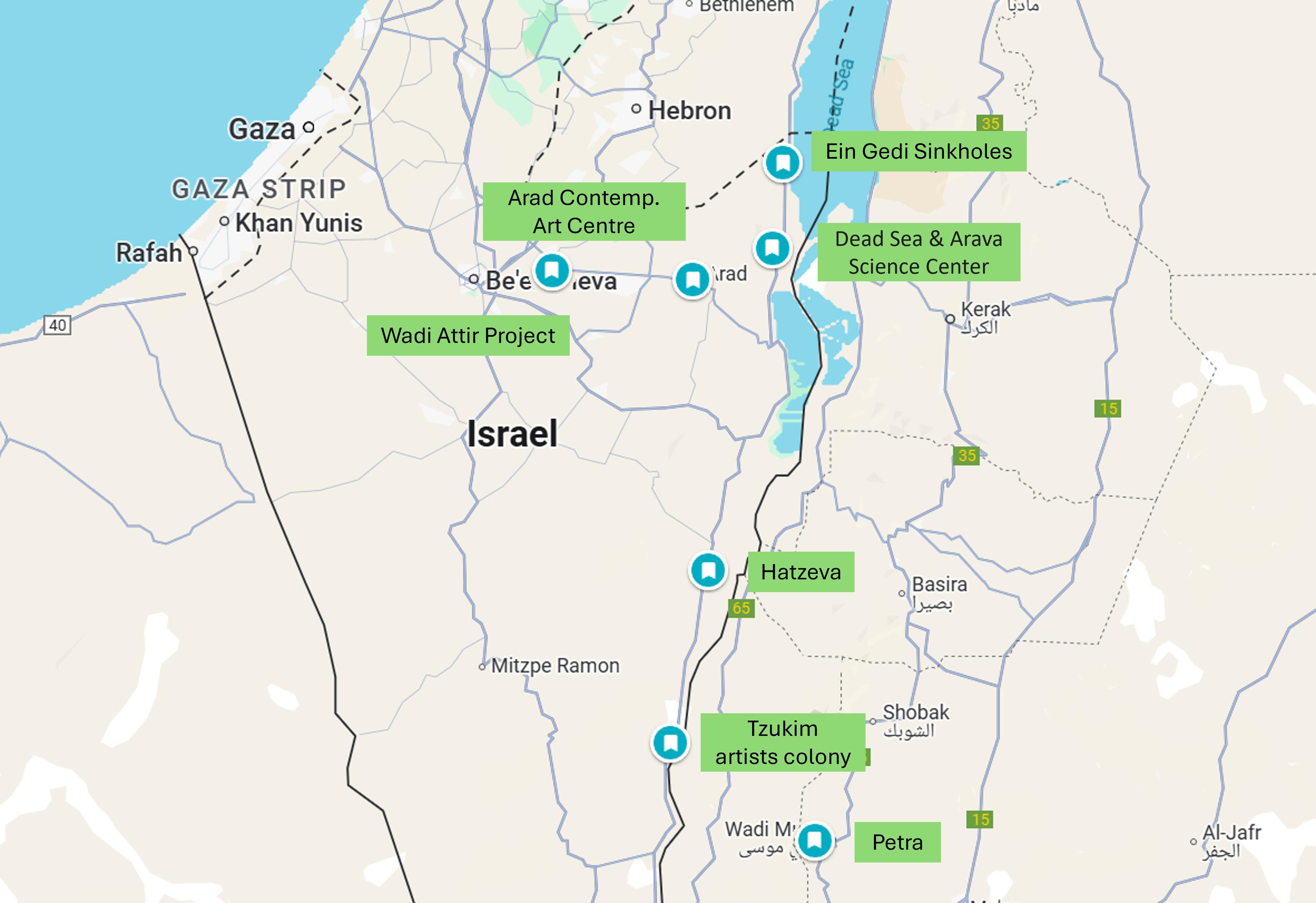 Arava seminar map – When the Extreme becomes the norm